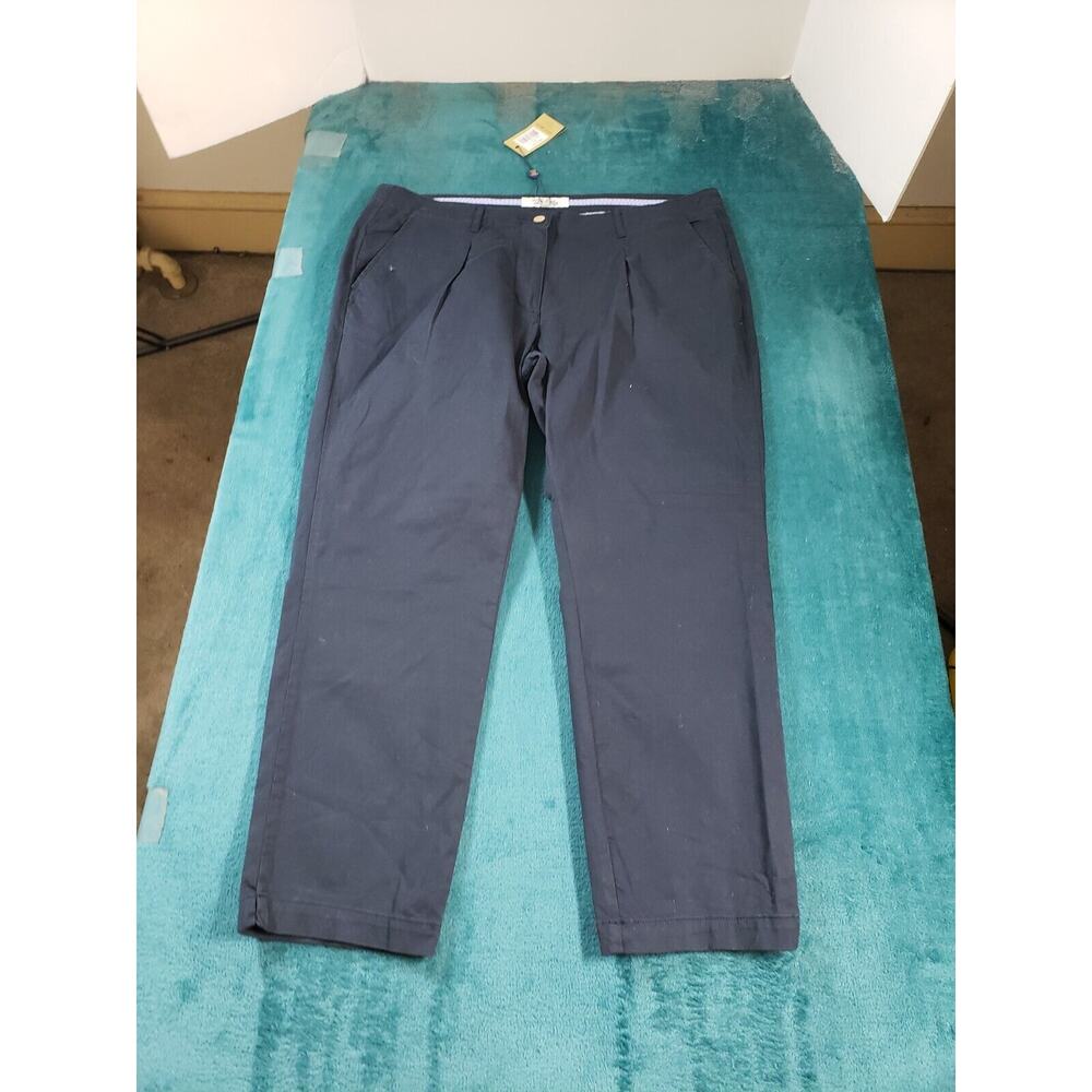 Dubarry Of Ireland Pants Sz 12 Eu 42 Womens Blue Cropped Khaki Chino Twill NWT - Picture 2 of 15